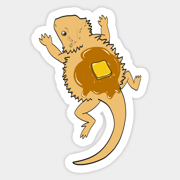 Pancake beardie Sticker by cmak13